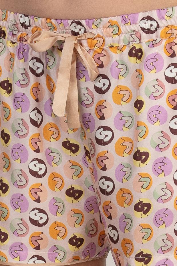 Sans Tabù Pantaloncini corti pura seta “Il bacio” - Nude Spedizione Gratuita