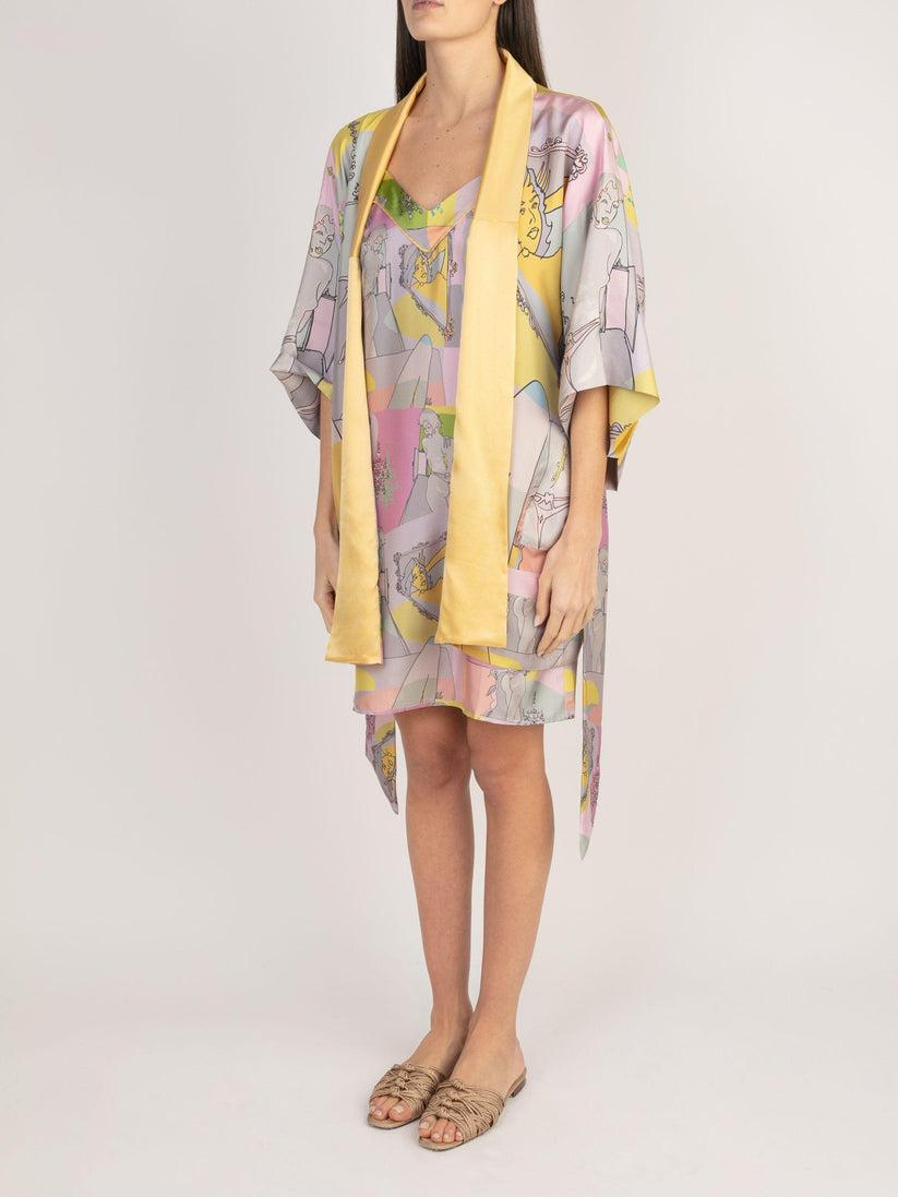 Sans Tabù Slipdress pura seta “Specchio Delle Mie Brame” - Rose Prezzo Ridotto