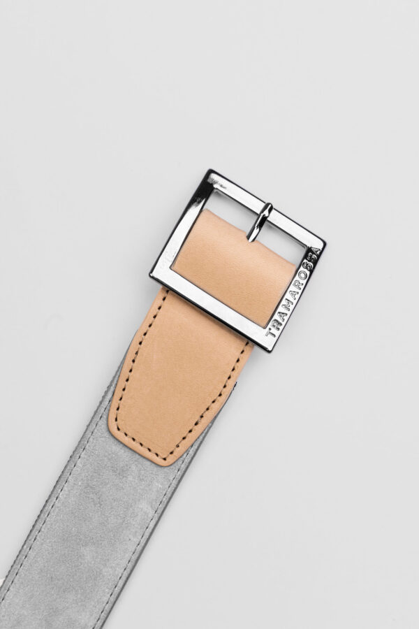 Sartoria Tramarossa CINTURA COLOR ARGENTO IN SUEDE Affare Del Giorno