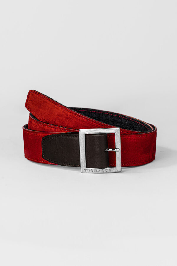 Sartoria Tramarossa CINTURA COLOR ROSSO IN SUEDE Novità