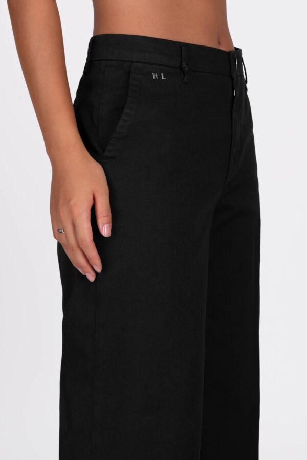 Sartoria Tramarossa PANTALONE AMELIA WIDE LEG IN GABARDINA DI COTONE NERO Offerta