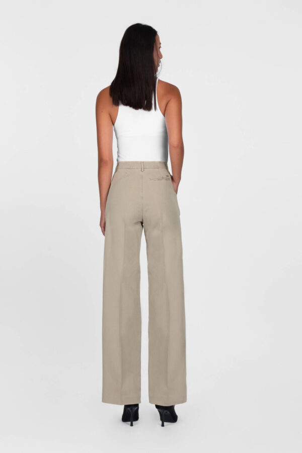 Sartoria Tramarossa PANTALONE AURELIA WIDE LEG GABARDINA DI COTONE SAND In Vendita