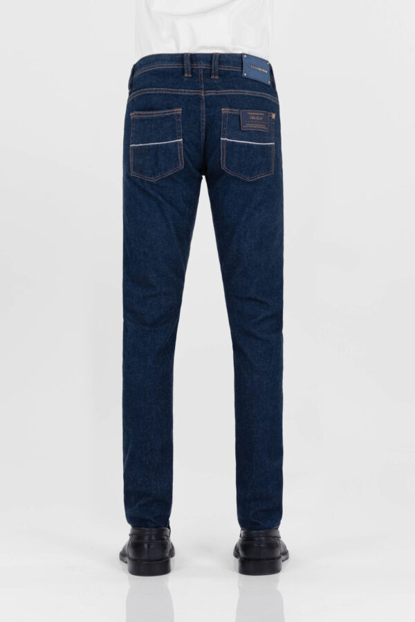 Sartoria Tramarossa JEANS LEONARDO BUTTONS REGULAR BLUE GOLD IN DENIM BLU SCURO Vendite Flash