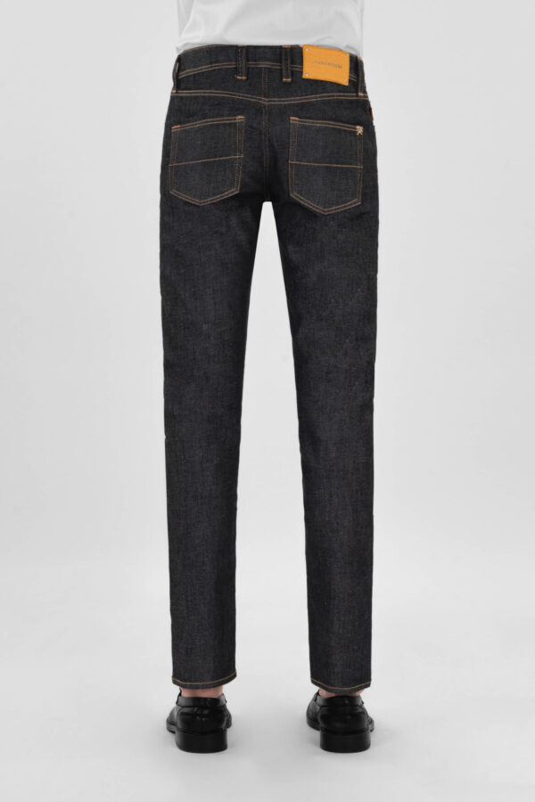 Sartoria Tramarossa JEANS LEONARDO ZIP SS SLIM IN DENIM STRETCH LIZARD MADREPERLA BLU SCURO 2025
