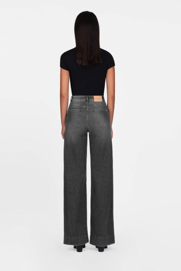 Sartoria Tramarossa JEANS VIOLA WIDE LEG IN DENIM NERO Offerta