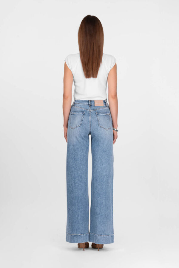 Sartoria Tramarossa JEANS VIOLA WIDE LEG IN DENIM BLU CHIARO Offerte