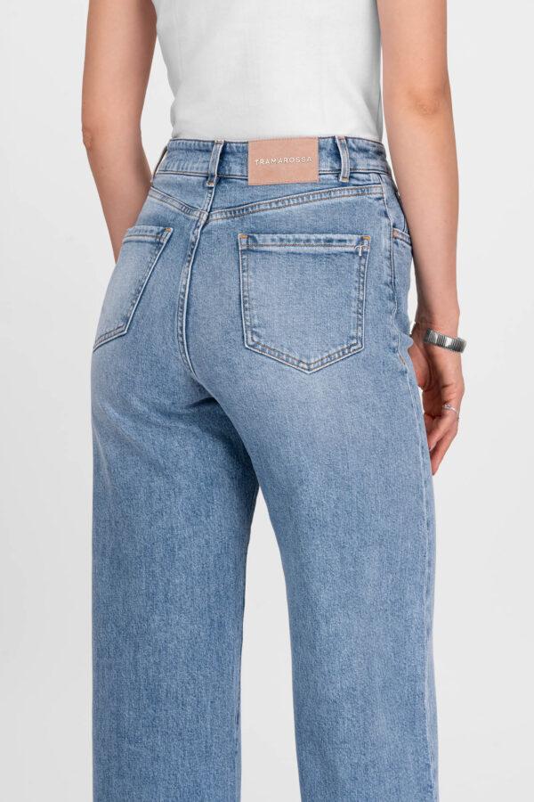 Sartoria Tramarossa JEANS VIOLA WIDE LEG IN DENIM BLU CHIARO Offerte