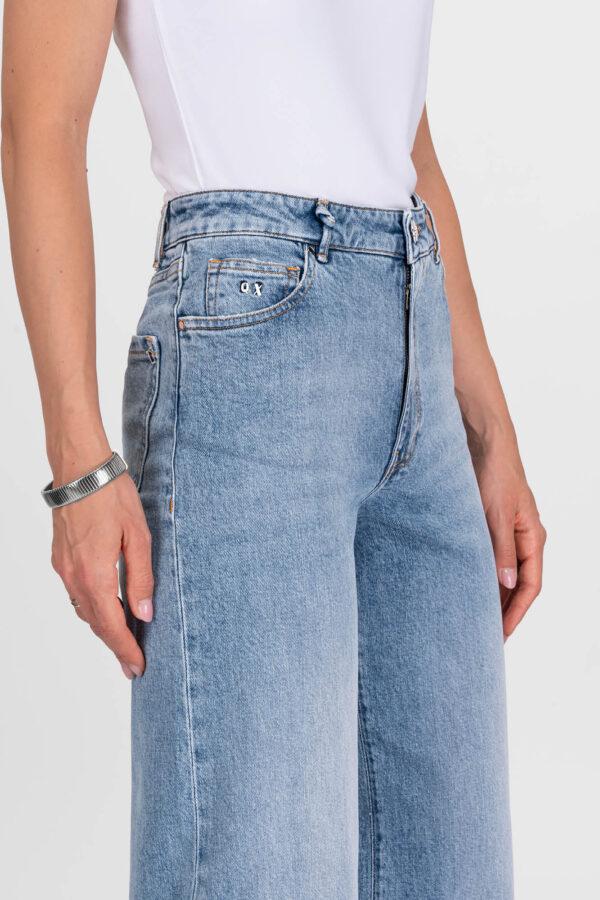 Sartoria Tramarossa JEANS VIOLA WIDE LEG IN DENIM BLU CHIARO Offerte