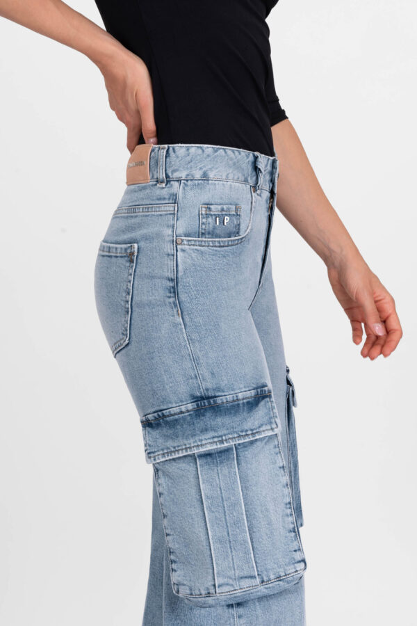Sartoria Tramarossa JEANS PETRA WIDE LEG IN DENIM BLU CHIARO Vendita Economica