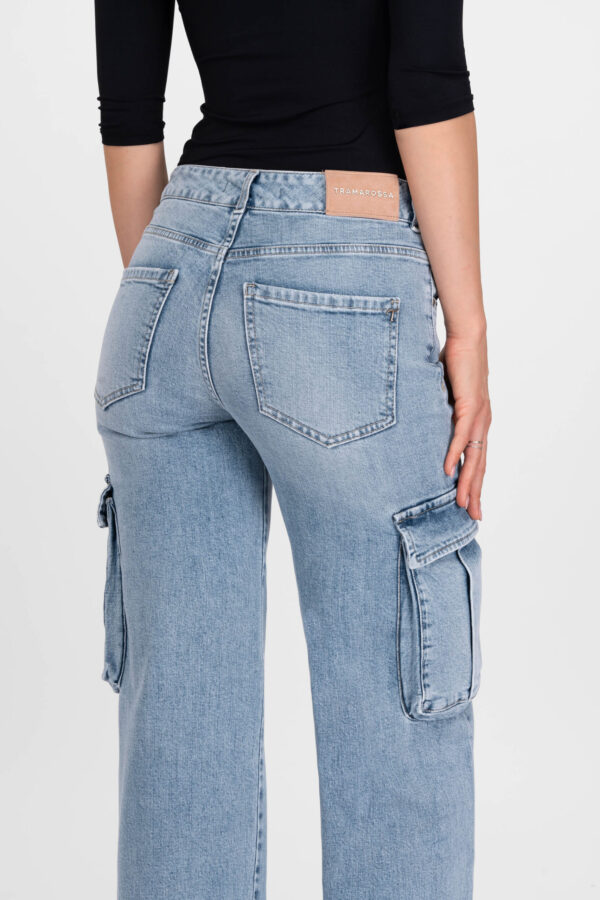 Sartoria Tramarossa JEANS PETRA WIDE LEG IN DENIM BLU CHIARO Vendita Economica