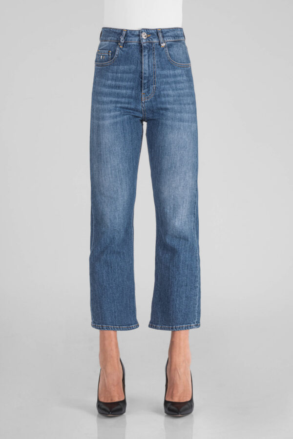 Sartoria Tramarossa JEANS MONICA FLARE CUT FLARE IN DENIM BLU MEDIO Moda