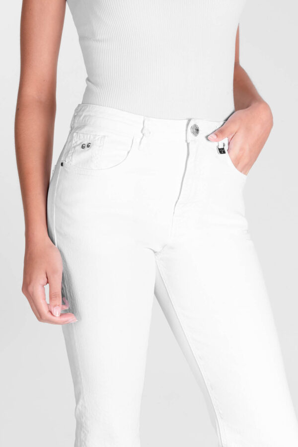 Sartoria Tramarossa PANTALONE MONICA FLARE CUT FLARE IN BULL DI COTONE BIANCO Italy