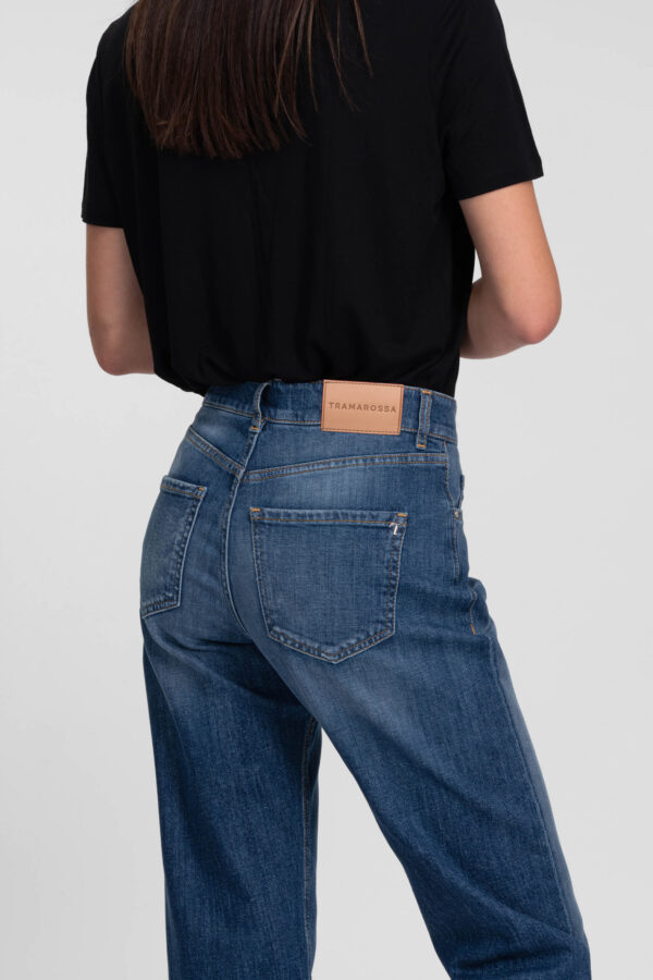 Sartoria Tramarossa JEANS MONICA STRAIGHT IN DENIM BLU MEDIO Vendita