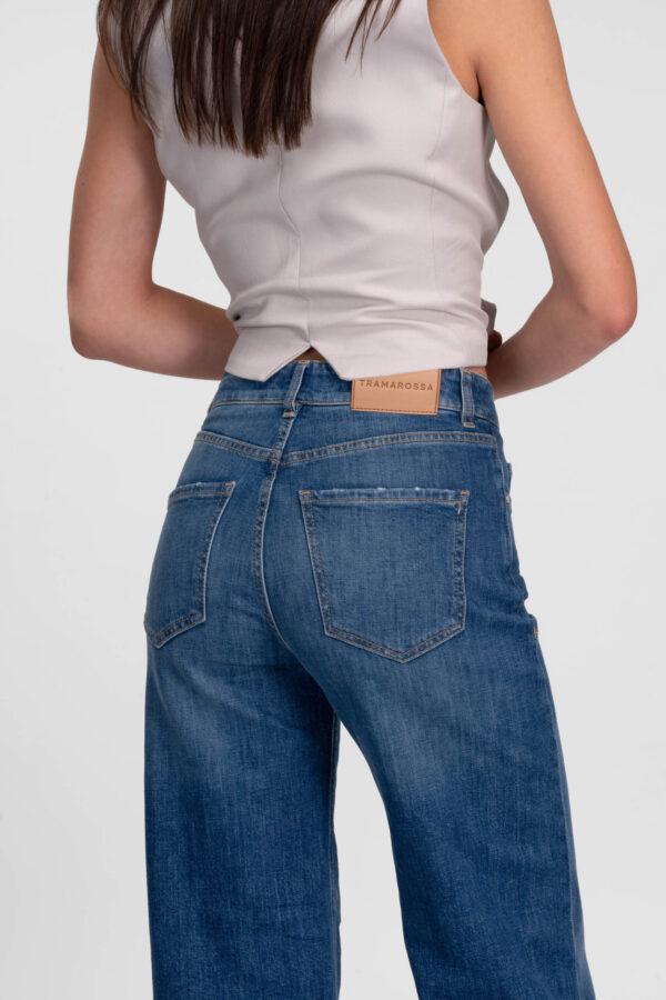 Sartoria Tramarossa JEANS MONICA WIDE WIDE LEG IN DENIM BLU MEDIO 2025