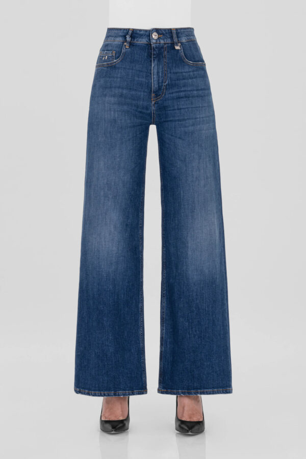 Sartoria Tramarossa JEANS MONICA WIDE WIDE LEG IN DENIM BLU MEDIO 2025