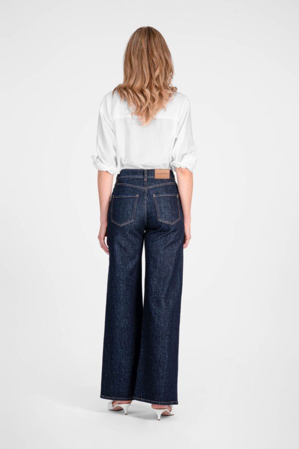 Sartoria Tramarossa JEANS MONICA WIDE WIDE LEG IN DENIM NERO Qualità