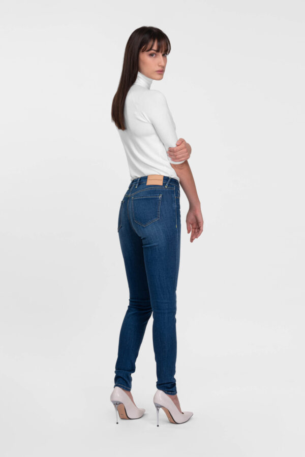 Sartoria Tramarossa JEANS BIANCA SLIM SKINNY IN DENIM STRETCH BLU MEDIO Vendita