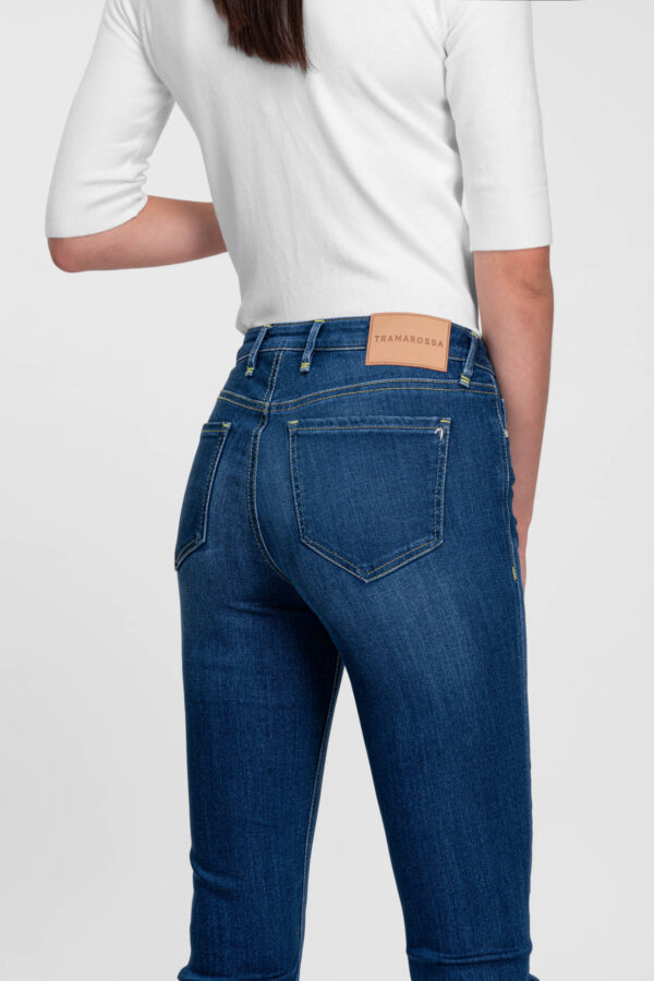 Sartoria Tramarossa JEANS BIANCA SLIM SKINNY IN DENIM STRETCH BLU MEDIO Vendita