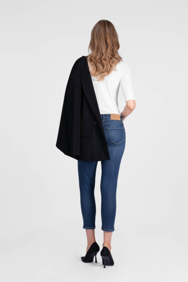 Sartoria Tramarossa JEANS BIANCA CAPRI SKINNY IN DENIM STRETCH BLU MEDIO Pezzi Unici