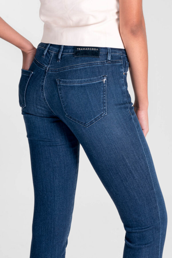Sartoria Tramarossa JEANS BIANCA CAPRI SKINNY IN DENIM STRETCH BLU MEDIO Soddisfazione Garantita
