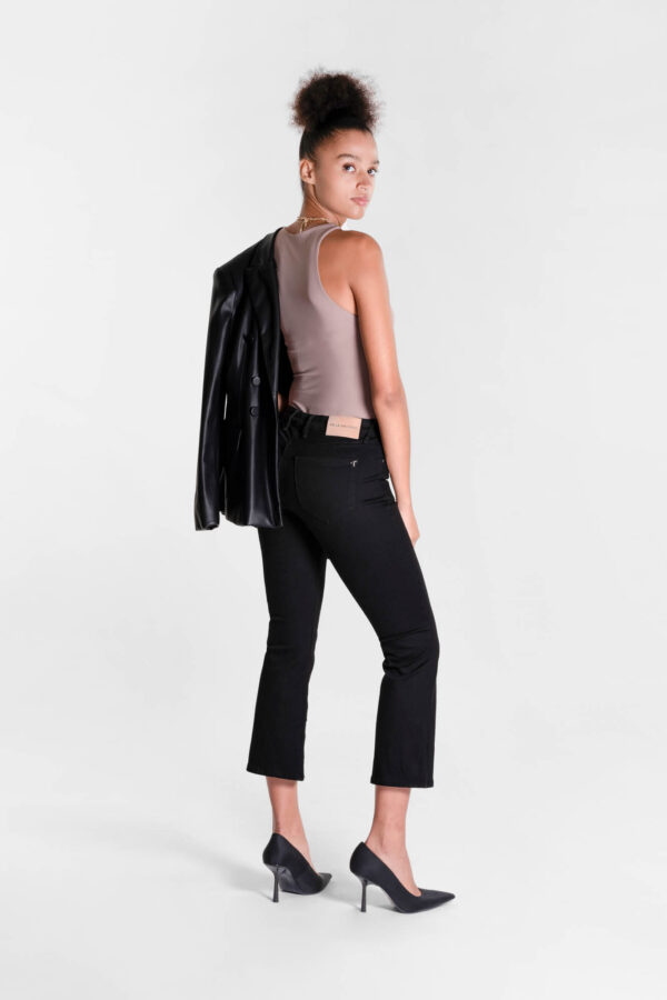 Sartoria Tramarossa JEANS BIANCA FLARE CUT FLARE IN DENIM STRETCH NERO Sottocosto