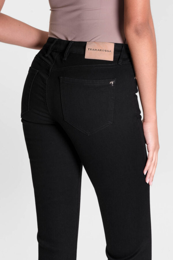 Sartoria Tramarossa JEANS BIANCA FLARE CUT FLARE IN DENIM STRETCH NERO Sottocosto