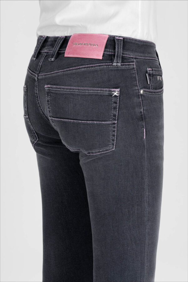 Sartoria Tramarossa JEANS LEONARDO ZIP SS SLIM IN DENIM STRETCH GRIGIO Shopping Online