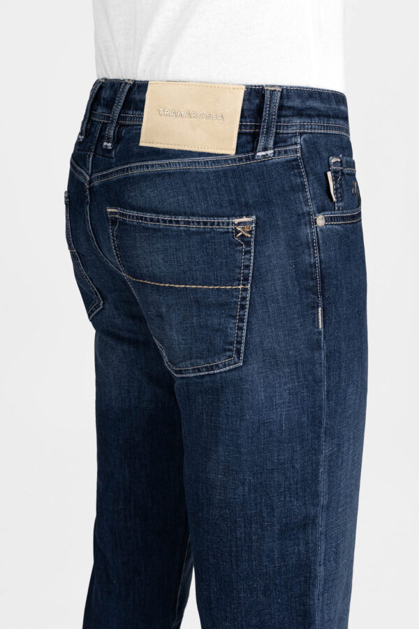 Sartoria Tramarossa JEANS LEONARDO ZIP REGULAR IN DENIM BLU SCURO Affare Del Giorno