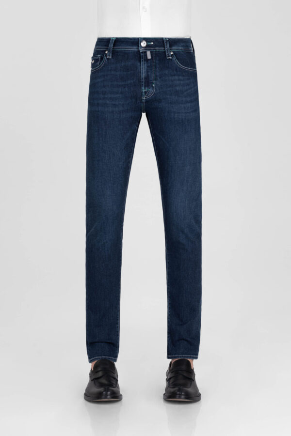 Sartoria Tramarossa JEANS MICHELANGELO ZIP SS SLIM IN DENIM STRETCH BLU SCURO Prezzo Ridotto