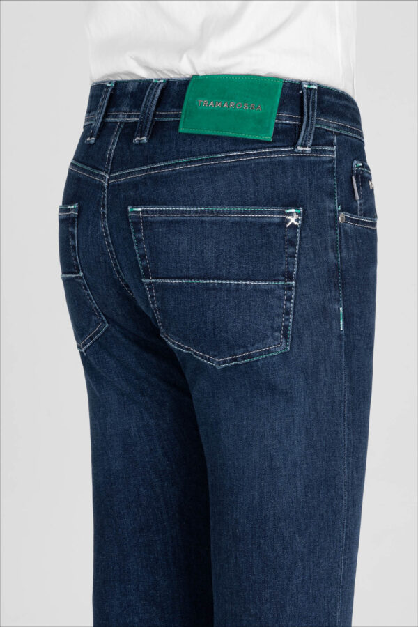 Sartoria Tramarossa JEANS MICHELANGELO ZIP SS SLIM IN DENIM STRETCH BLU SCURO Prezzo Ridotto