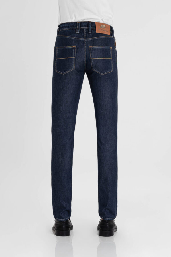 Sartoria Tramarossa JEANS LEONARDO ZIP REGULAR IN DENIM SETA BLU MEDIO Novità
