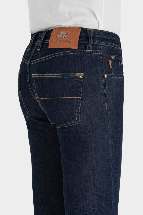 Sartoria Tramarossa JEANS MICHELANGELO ZIP REGULAR IN DENIM SETA BLU MEDIO Sconto