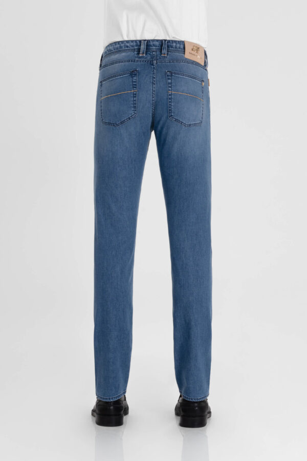 Sartoria Tramarossa JEANS MICHELANGELO ZIP REGULAR IN DENIM SETA BLU MEDIO Online