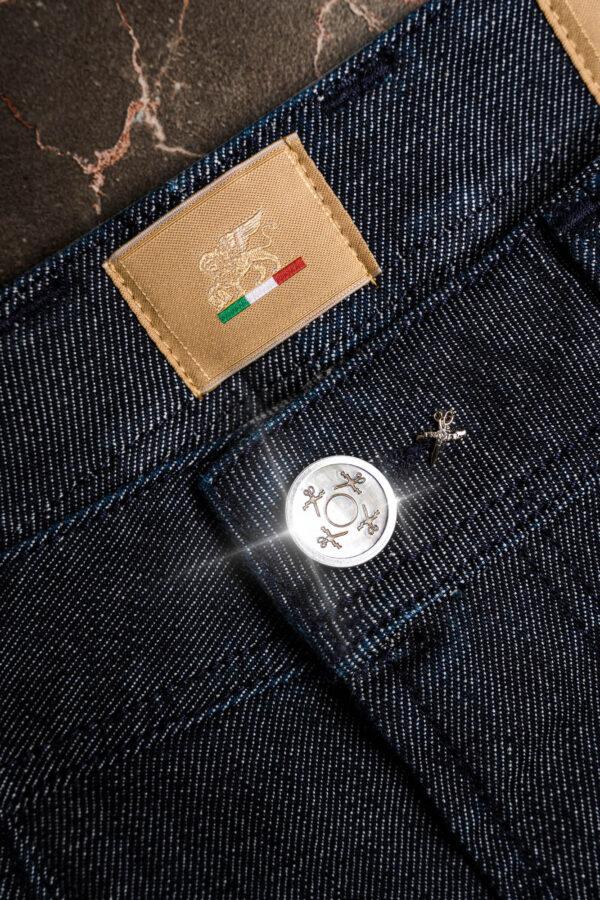 Sartoria Tramarossa JEANS LEONARDO ZIP REGULAR IN DENIM LIZARD MADREPERLA BLU SCURO Outlet