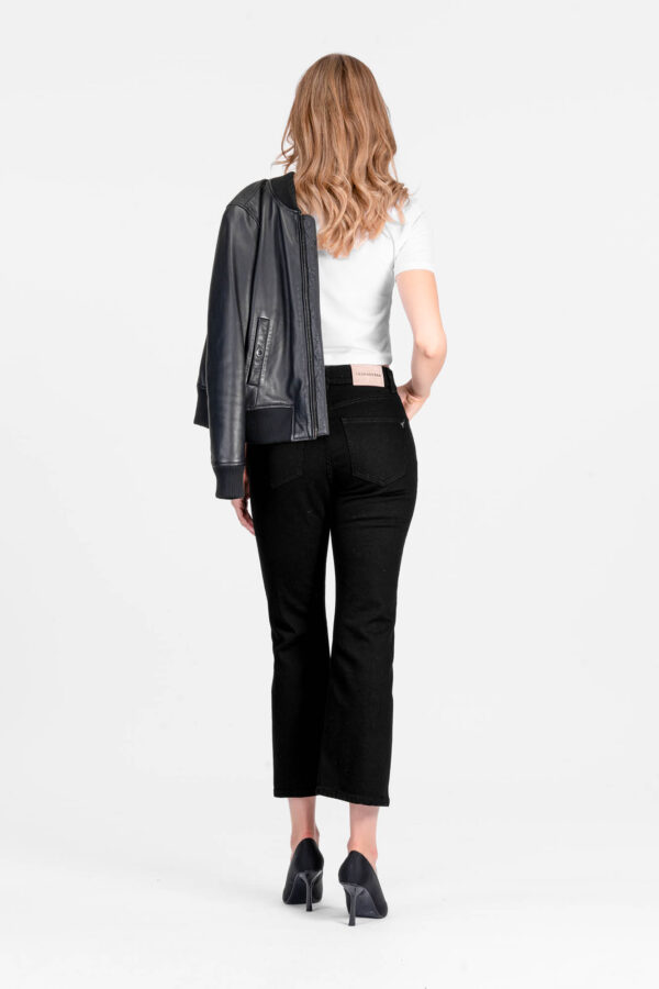 Sartoria Tramarossa JEANS MONICA FLARE CUT FLARE IN DENIM NERO Saldi Di Fabbrica