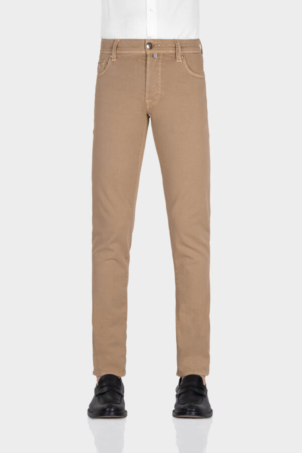 Sartoria Tramarossa PANTALONE LEONARDO BUTTONS REGULAR IN BULL DI COTONE BEIGE I Più Venduti