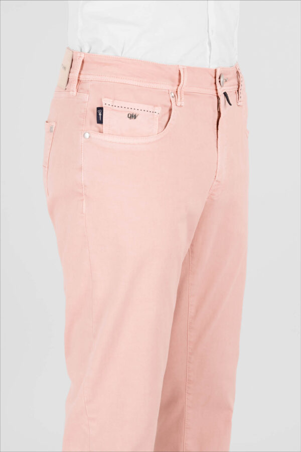 Sartoria Tramarossa PANTALONE MICHELANGELO ZIP SS REGULAR IN GABARDINA DI COTONE STRETCH ROSA 2025