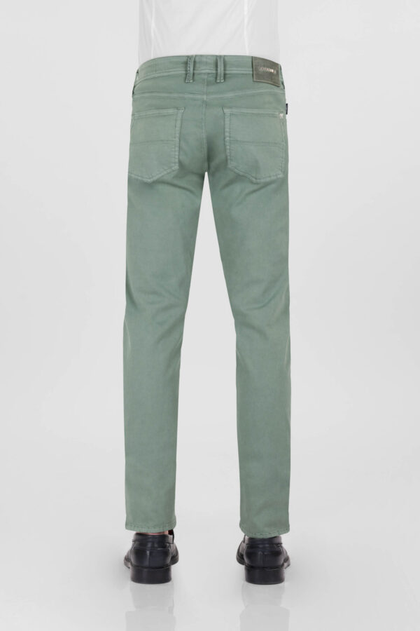 Sartoria Tramarossa PANTALONE MICHELANGELO ZIP SS REGULAR IN GABARDINA DI COTONE STRETCH VERDE In Linea