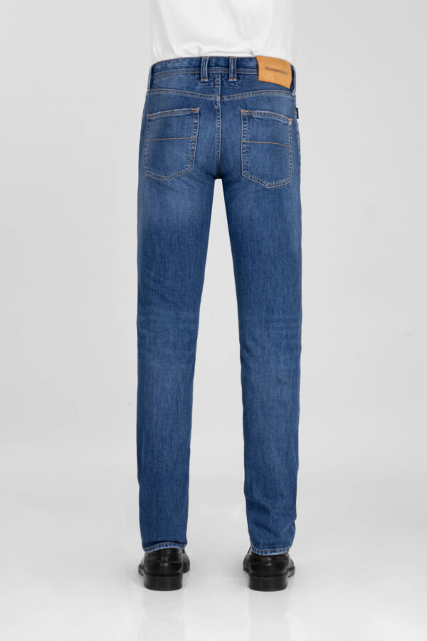 Sartoria Tramarossa JEANS LEONARDO BUTTONS REGULAR IN DENIM BLU MEDIO Nuovo