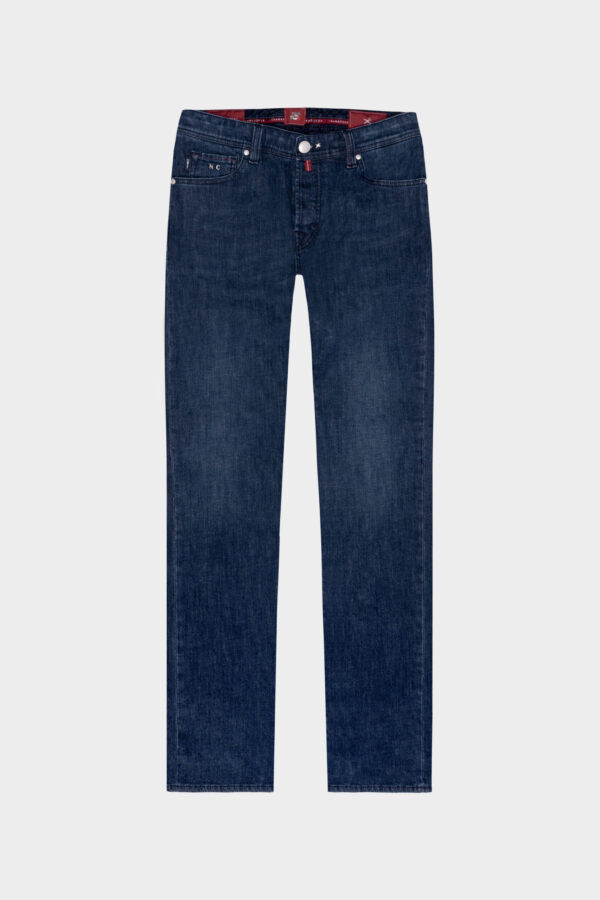 Sartoria Tramarossa JEANS LEONARDO BUTTONS REGULAR IN DENIM BLU MEDIO Qualità