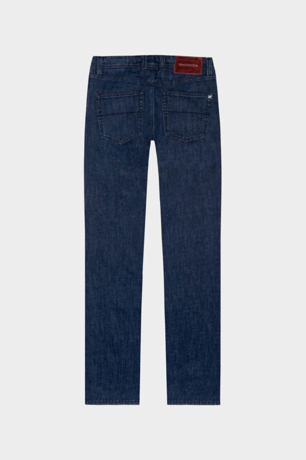 Sartoria Tramarossa JEANS LEONARDO BUTTONS REGULAR IN DENIM BLU MEDIO Qualità