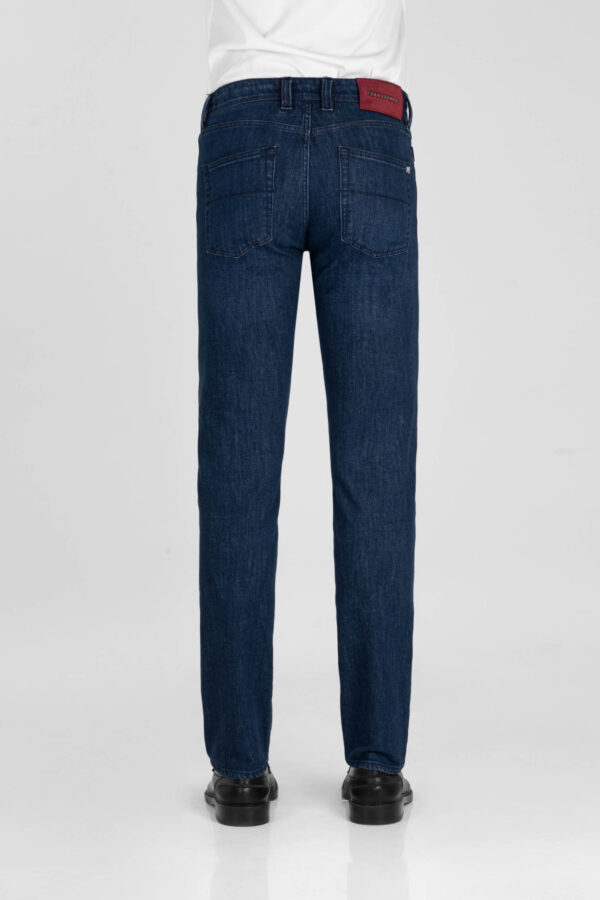 Sartoria Tramarossa JEANS LEONARDO BUTTONS REGULAR IN DENIM BLU MEDIO Qualità