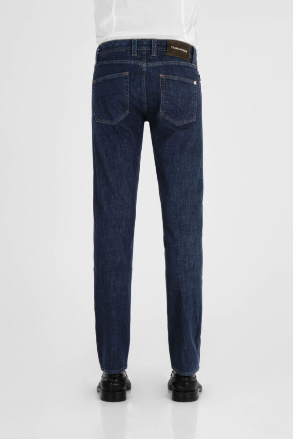 Sartoria Tramarossa JEANS LEONARDO BUTTONS REGULAR IN DENIM BLU SCURO Spedizione Gratuita
