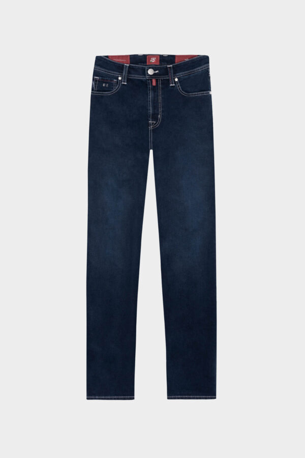Sartoria Tramarossa JEANS MICHELANGELO ZIP SS REGULAR IN DENIM STRETCH BLU SCURO