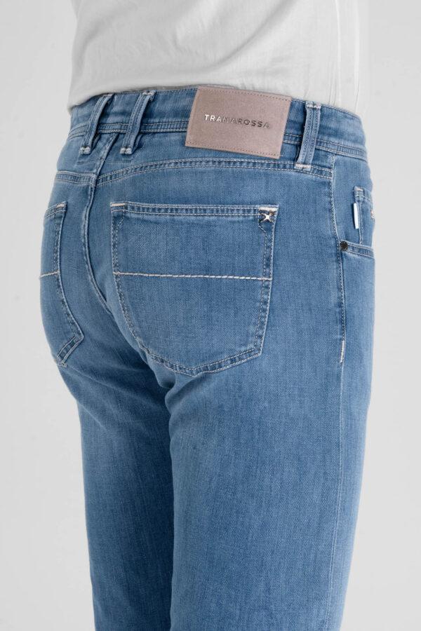 Sartoria Tramarossa JEANS MICHELANGELO ZIP REGULAR IN DENIM LEGGERO BLU CHIARO Negozi Online