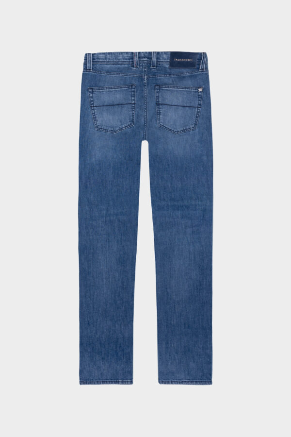Sartoria Tramarossa JEANS MICHELANGELO ZIP REGULAR IN DENIM BLU MEDIO Acquista Ora
