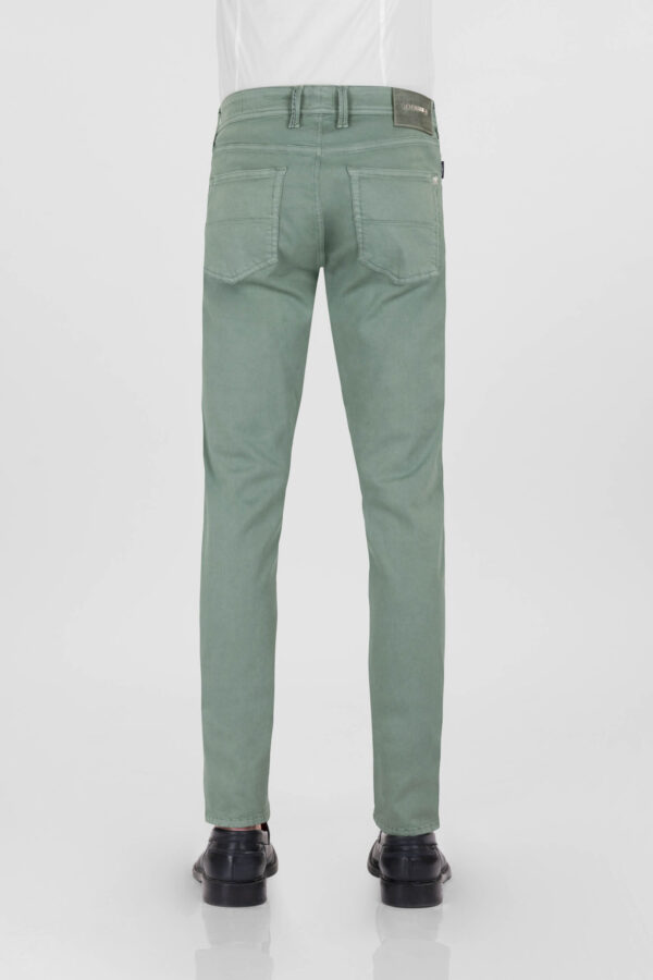 Sartoria Tramarossa PANTALONE LEONARDO ZIP SS SLIM IN GABARDINA DI COTONE STRETCH VERDE Shopping Online