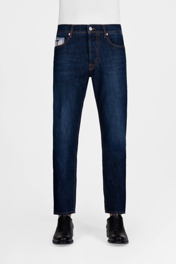 Sartoria Tramarossa JEANS T-RED T3 LOOSE IN DENIM BLU SCURO Presa