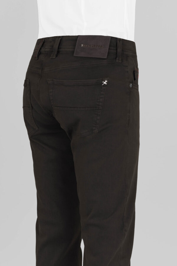 Sartoria Tramarossa PANTALONE LEONARDO ZIP SS SLIM IN GABARDINA LEGGERA STRETCH MARRONE Offerte