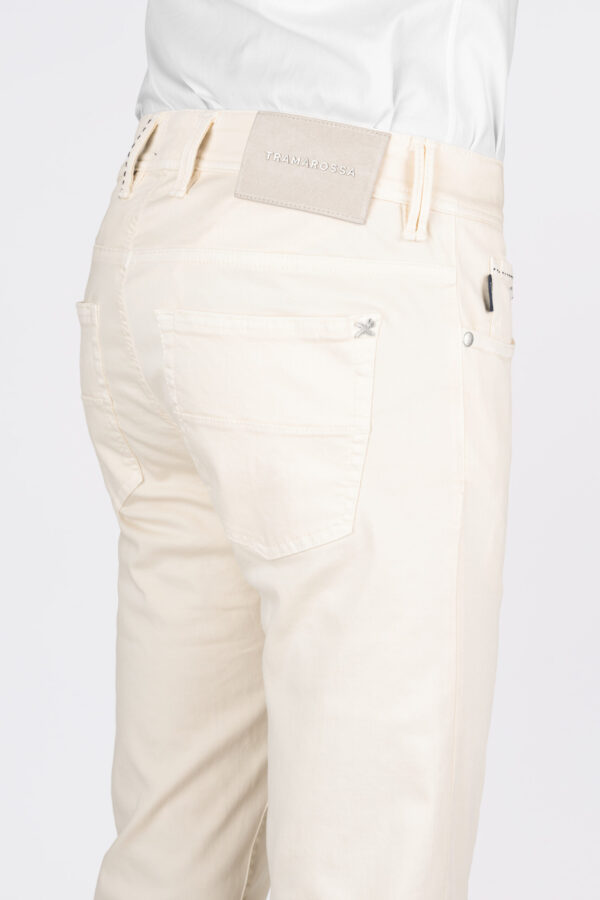 Sartoria Tramarossa PANTALONE LEONARDO ZIP SS SLIM IN GABARDINA DI COTONE STRETCH BEIGE Super Saving Price
